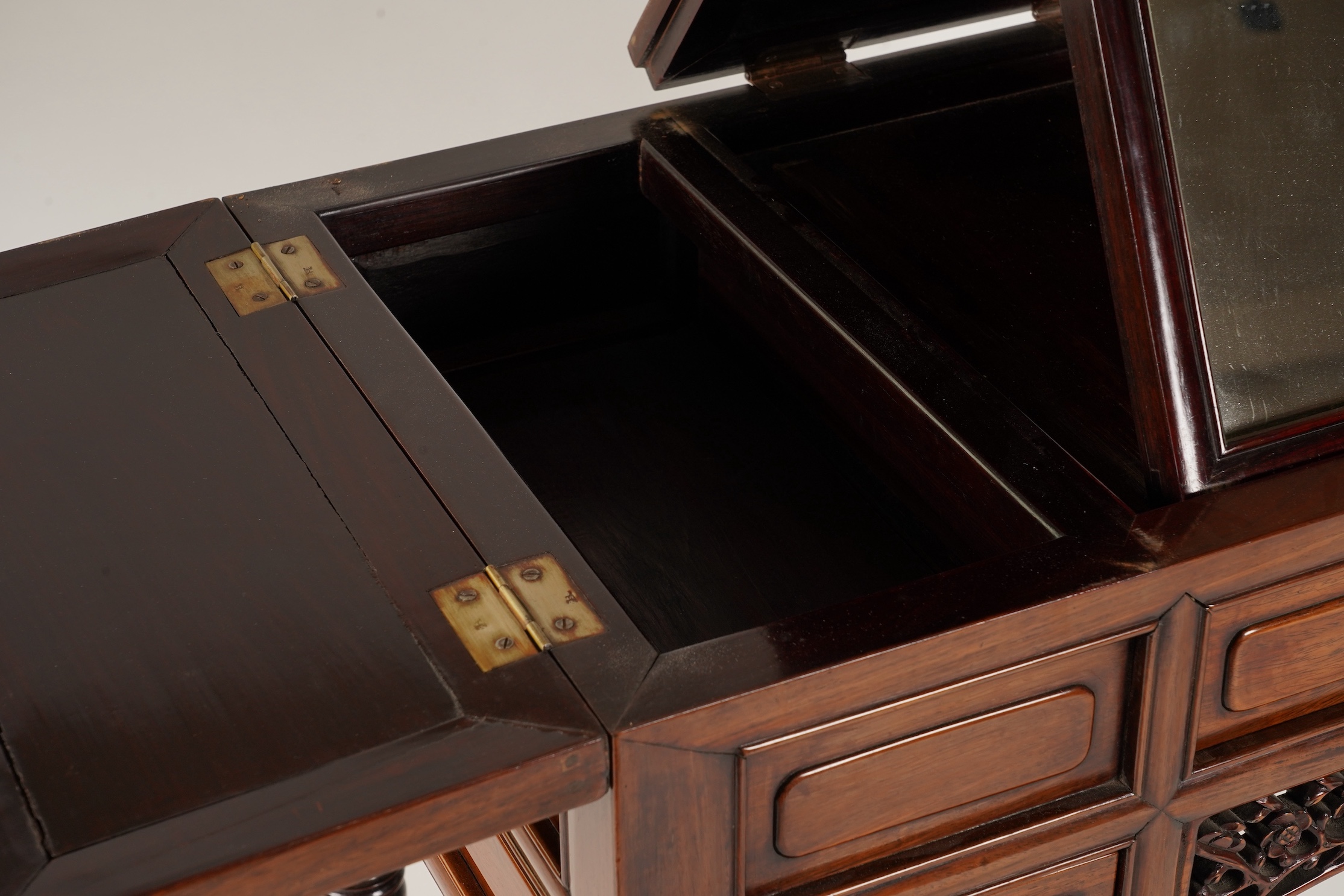 A Chinese hongmu dressing table, 19th century